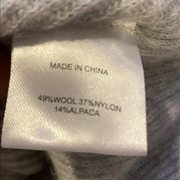 Quince baby alpaca wool quarter zip light grey S - Picture 4 of 5